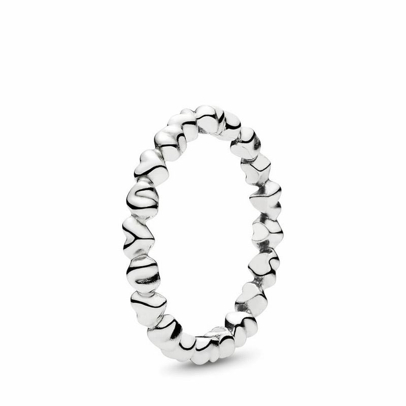 Pandora Forever Love Stackable Heart Stackable Ring Ireland - Sterling Silver - 896274GWB